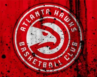 Atlanta Hawks Basketball Club Logo Diamond Paintings