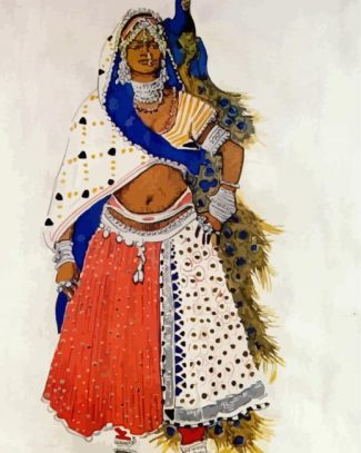 Bayedere With Peacock By Leon Bakst Diamond Paintings