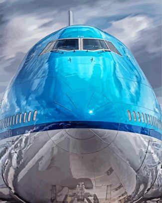 Blue Boeing 747 Diamond Paintings