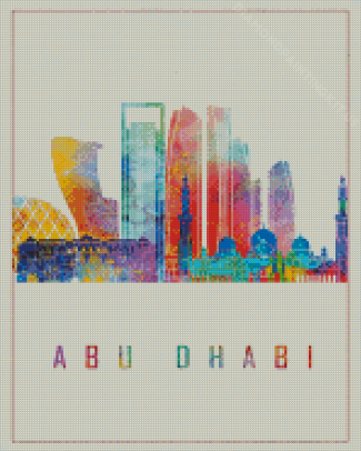 Colorful Abu Dhabi Poster Diamond Paintings