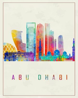 Colorful Abu Dhabi Poster Diamond Paintings