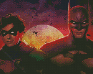 Aesthetic Batman and Robin Diamond Paintings