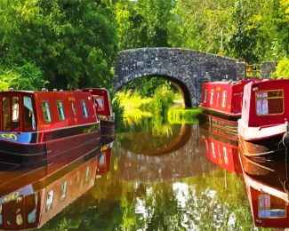 Aesthetic Canal Boat Diamond Paintings