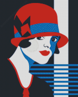 Aesthetic Woman With Hat Diamond Paintings