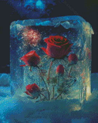 Aesthetic Frozen Roses Diamond Paintings