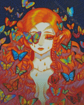 Butterfly Girl Diamond Paintings