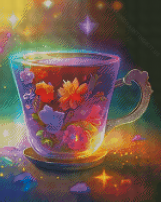 Floral Tea Diamond Paintings