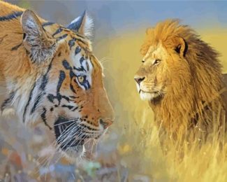 Lion Tiger Diamond Paintings
