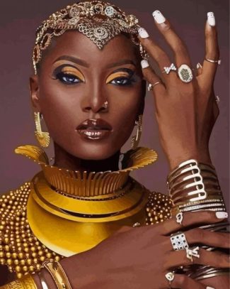 Aesthetic African Queen Diamond Paintings