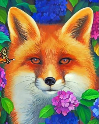 Aesthetic Floral Fox Diamond Paintings