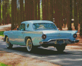 Blue 57 Thunderbird Car Diamond Paintings
