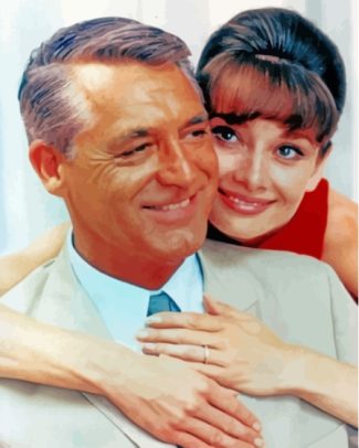 Cary Grant And Audrey Hepburn Diamond Paintings
