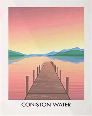 Coniston Water Lake District National Park Poster Diamond Paintings