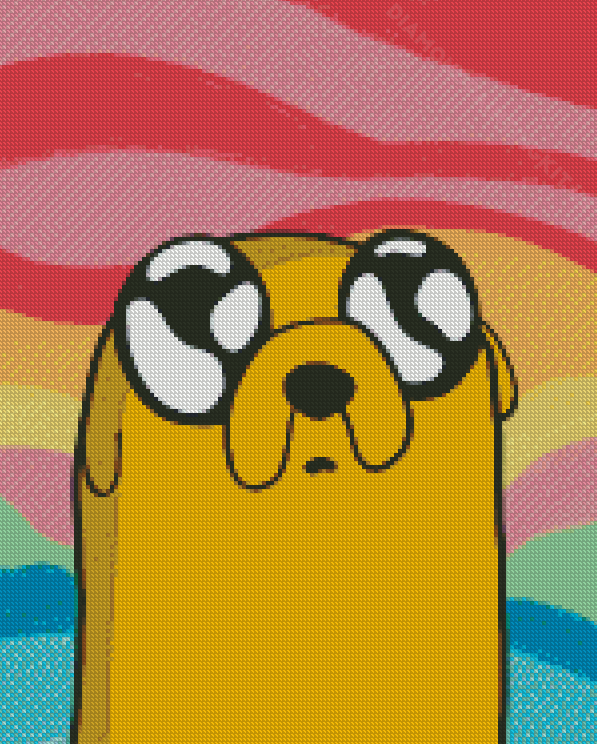 Cute Jake The Dog Adventure Time - Diamond Painting - Diamond Painting Kit  USA