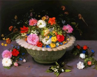 Flowers In A Porcelain Bowl Jan Brueghel Diamond Paintings