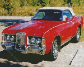 Red 1972 Cougar Car Diamond Paintings
