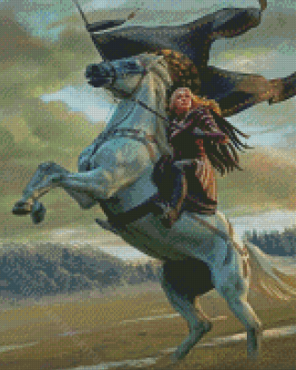 The Warrior Woman On Horse Diamond Paintings