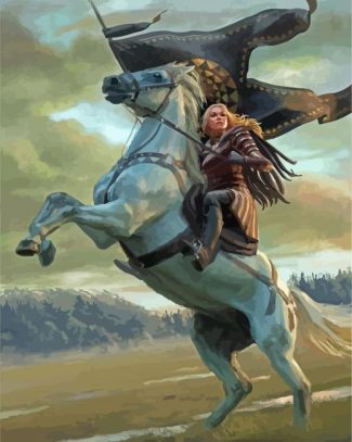 The Warrior Woman On Horse Diamond Paintings