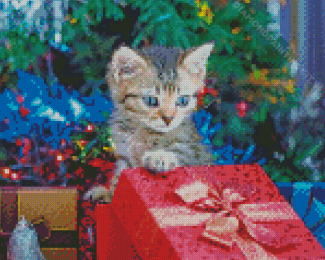 Aesthetic Cat Christmas Diamond Paintings