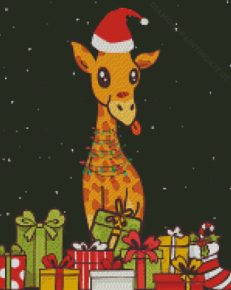 Aesthetic Christmas Giraffe Diamond Paintings