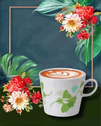 Aesthetic Floral Coffee Diamond Paintings