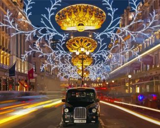 Aesthetic London Christmas Diamond Paintings