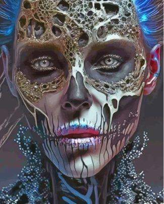 Aesthetic Sad Skull Girl Diamond Paintings