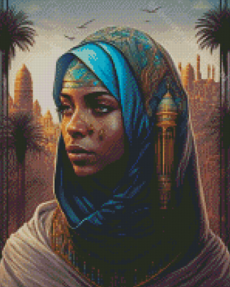 Ancient Egyptian Hijabi Woman Diamond Paintings