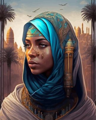 Ancient Egyptian Hijabi Woman Diamond Paintings