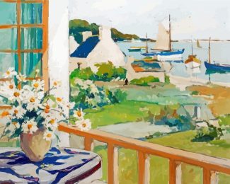 Balcony With A View Raymond Wintz Diamond Paintings