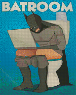 Batman On Toilet Diamond Paintings