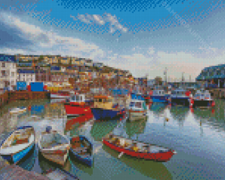 Cornwall Boats Diamond Paintings