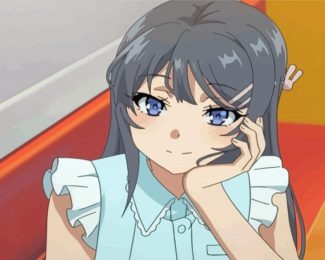 Mai San Anime Girl Diamond Paintings