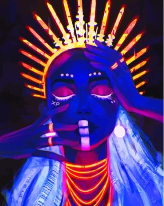 Neon Lady Diamond Paintings