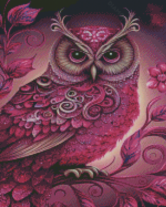 Purple Owl Diamond Paintings