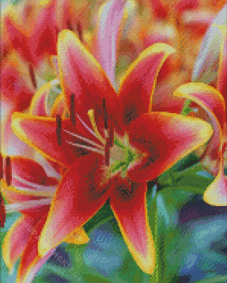 Colorful Lily Diamond Paintings