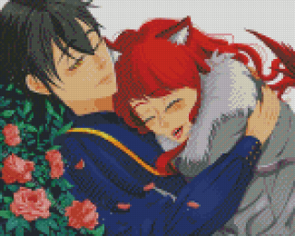 Anime Couple Warm Hug Diamond Paintings