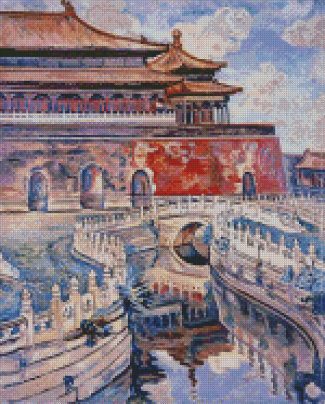Scene From Beijing Georgette Chen Diamond Paintings