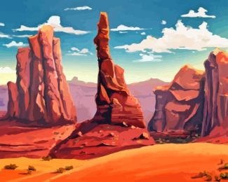 Western Desert Landscape Diamond Paintings