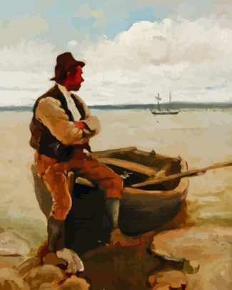A Ferryman At Flushing Stanhope Forbes Diamond Painting