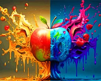 Abstract Colorful Apple Diamond Painting