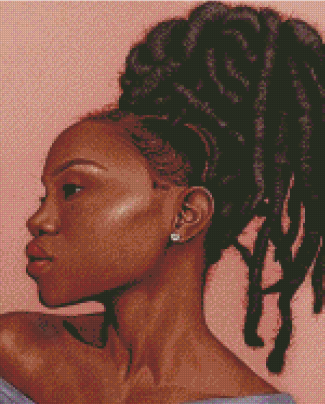 Afro Girl In Dreadlock Diamond Painting