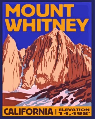 California Mt Whitney Poster Diamond Painting