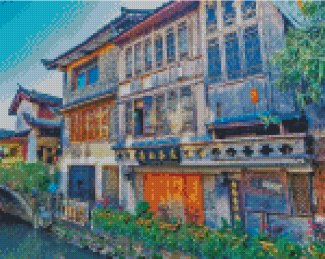 Lijiang Buildings Diamond Painting