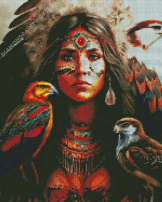 Native American Indian Lady Diamond Painting