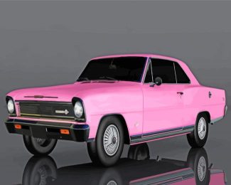Pink Chevrolet Nova Diamond Painting