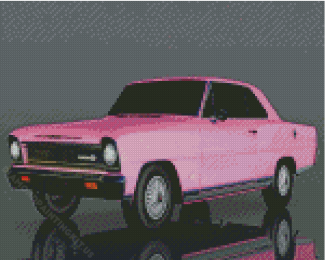 Pink Chevrolet Nova Diamond Painting